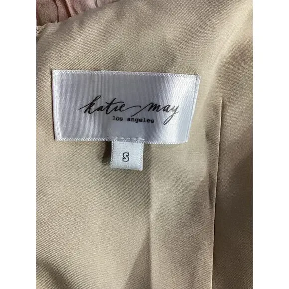 Katie May Always 'Overdressed' White V Neck Gown Size S